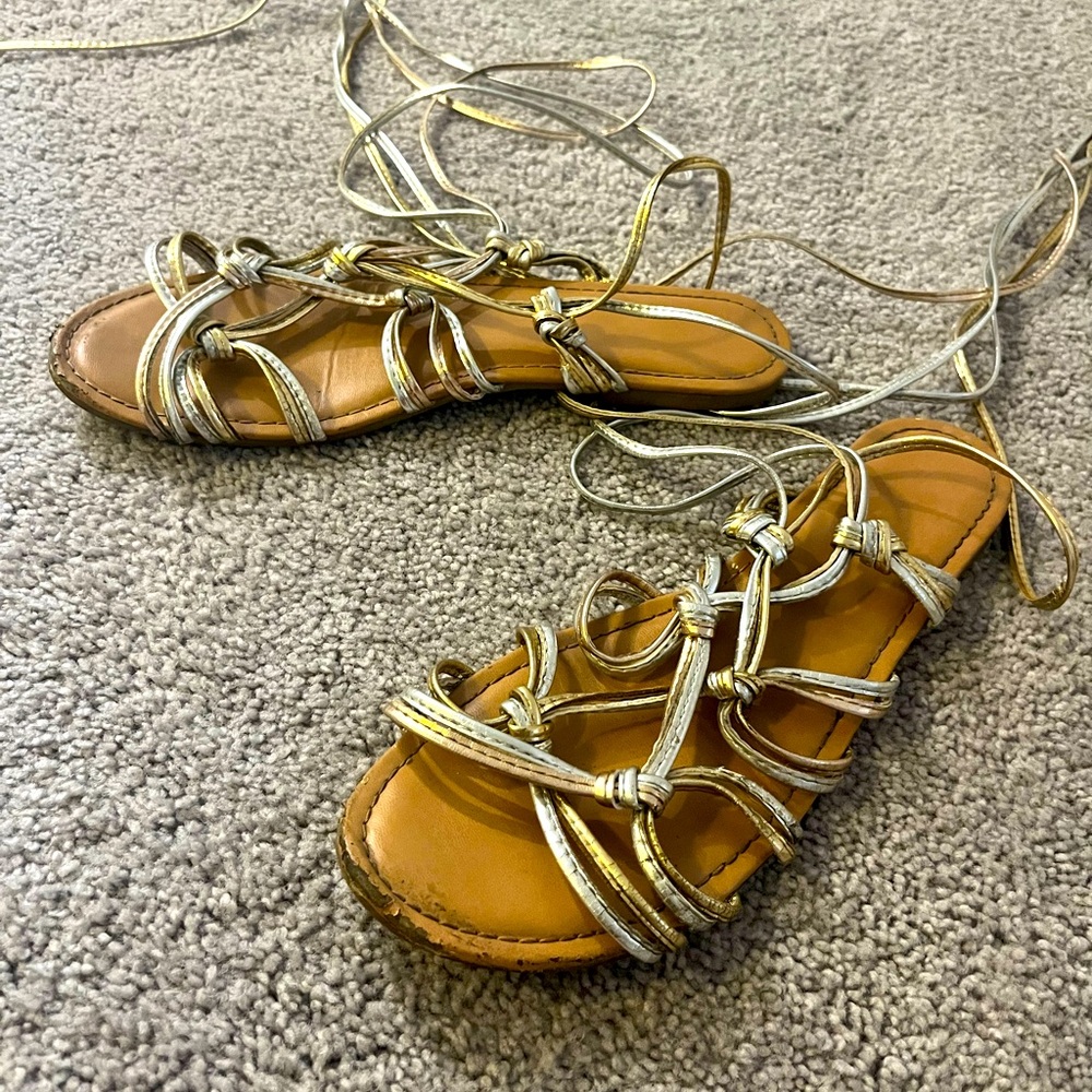 Express Gladiator Style Lace Up Sandals Size 10